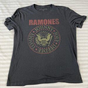 John Varvatos Ramones Shirt Mens Medium Black Band Graphic Punk Rock Tee